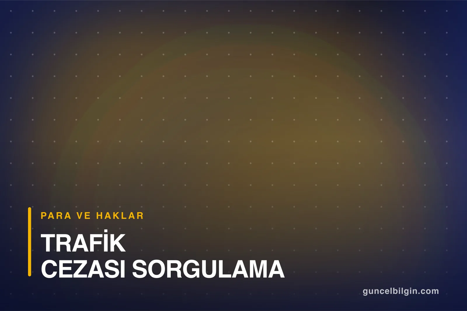 Trafik Cezası Sorgulama ve Erken Ödeme İndirimi